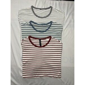 Lululemon Lot of 3 Shirt Mens XL Striped Tshirts Performance Athletic